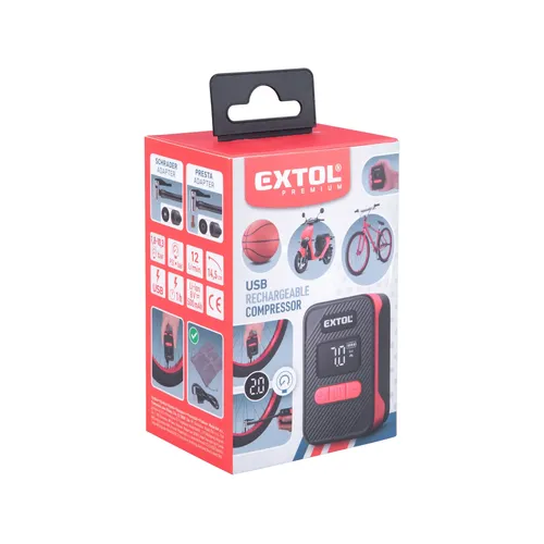 Kompresor aku, 10,3bar, usb nabíjení EXTOL PREMIUM 8891512