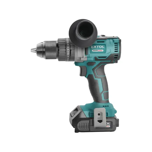 Vrtací šroubovák aku s příklepem share20v, brushless, 20v li-ion, 2ah EXTOL INDUSTRIAL 8791800