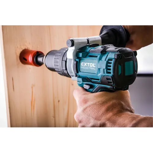 Vrtací šroubovák aku s příklepem share20v, brushless, 20v li-ion, 2ah EXTOL INDUSTRIAL 8791800