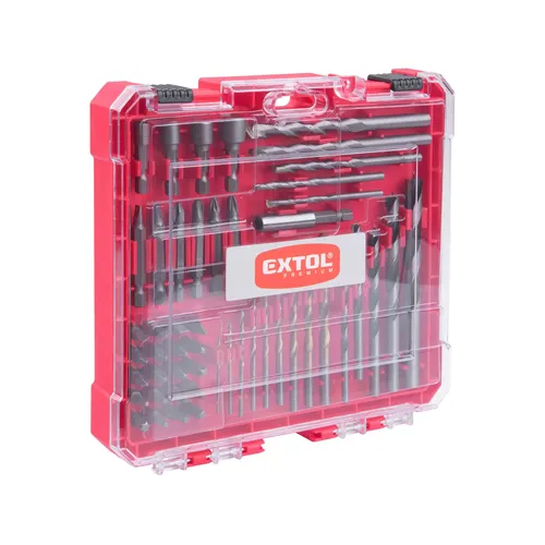 Hroty a vrtáky komb. sada 50ks, hss, crv, sk EXTOL PREMIUM 8819650