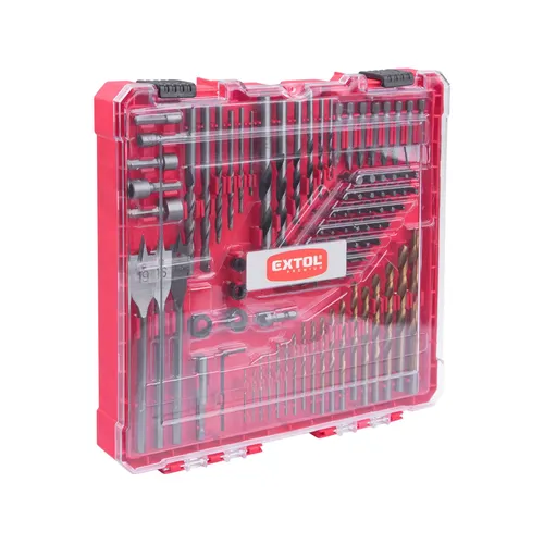 Hroty a vrtáky komb. sada 100ks, hss, crv, sk EXTOL PREMIUM 8819653