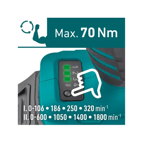 Vrtací šroubovák aku s příklepem share20v, 70nm, brushless, bez baterie a nabíječky EXTOL INDUSTRIAL 8791805