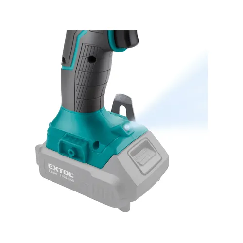 Zrušeno! nahrazeno výrobkem 8791805, vrtací šroubovák aku s příklepem share20v, brushless, 20v li-ion, bez baterie a nabíječky EXTOL INDUSTRIAL 8791803