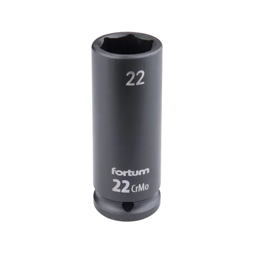 Hlavice nástrčná rázová 1/2", 22mm, l 78mm, crmov FORTUM 4703222