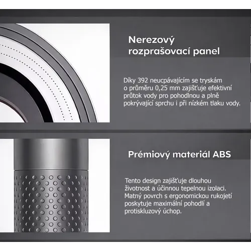 Filtrační sprchová hlavice bílá Glox SH002W