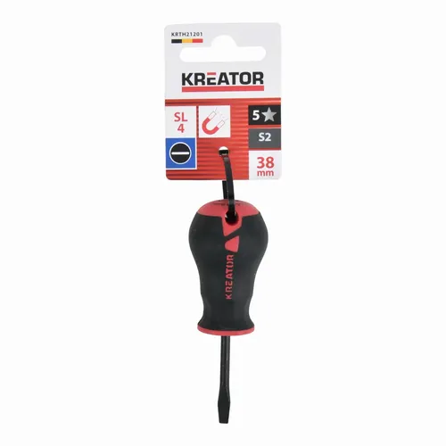 Šroubovák krátký SL4 x 38mm Kreator KRTH21201