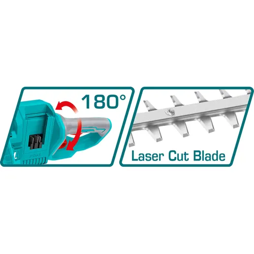 Nůžky na živé ploty aku, brushless, 20v li-ion, 2000mah, industrial, bez baterie a nabíječky TOTAL THTLI40028