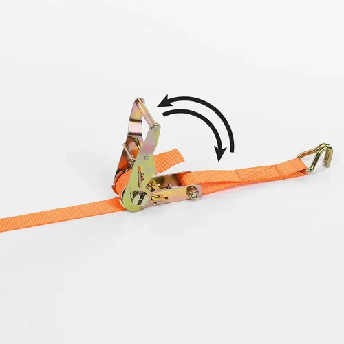 Upínací popruh ráčnový s háky 480kg / 5m HIGH QUALITY Kreator KRTH40805