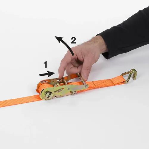 Upínací popruh ráčnový s háky 480kg / 5m HIGH QUALITY Kreator KRTH40805