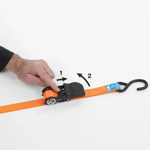 Upínací popruh ráčnový s háky 225kg / 4,5m (sada 2ks) HIGH QUALITY Kreator KRTH40806