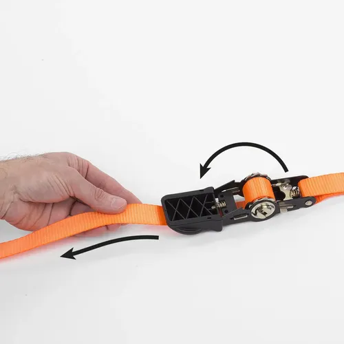 Upínací popruh ráčnový s háky 225kg / 4,5m (sada 2ks) HIGH QUALITY Kreator KRTH40806