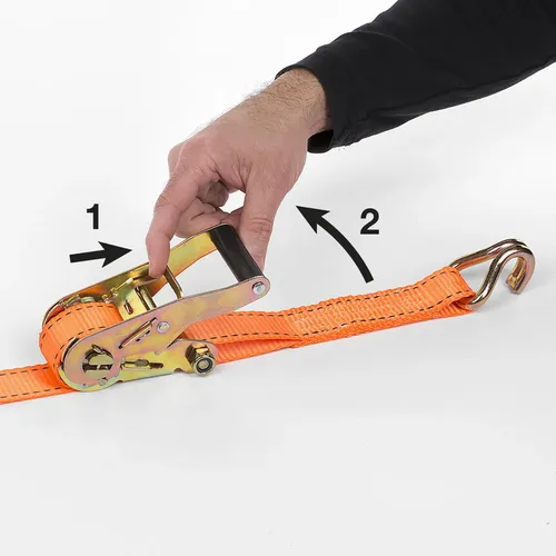 Upínací popruh ráčnový s háky 1000kg / 4,6m HIGH QUALITY Kreator KRTH40808