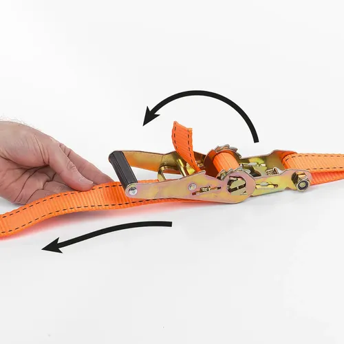 Upínací popruh ráčnový s háky 1000kg / 4,6m HIGH QUALITY Kreator KRTH40808