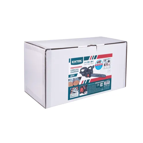Pila řetězová aku 60v, 51cm, brushless, bez baterie a nabíječky EXTOL INDUSTRIAL 8795711