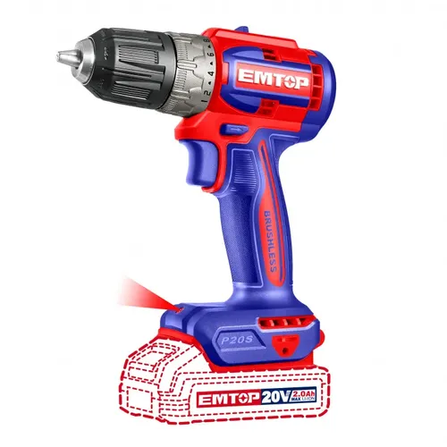 Emtop Aku vrtací šroubovák 20V 52Nm solo