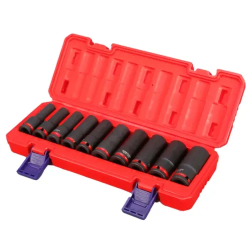 Emtop Sada 10 ks prodloužených rázových nástrčných hlavic 1/2" L-78 mm