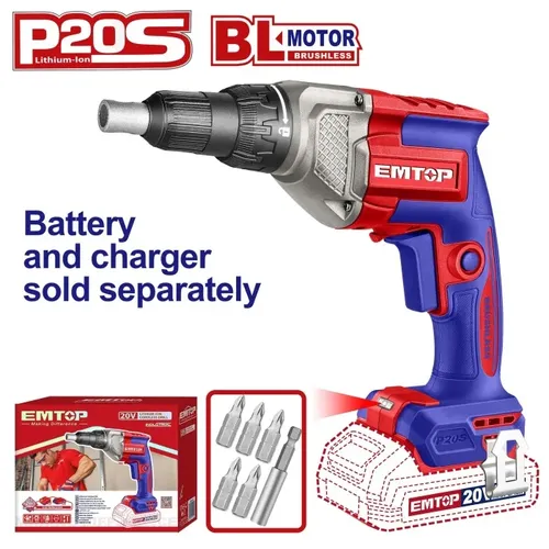 Emtop Aku šroubovák na sádrokarton 20V 4,2mm solo