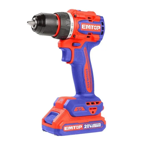 Emtop Aku vrtací šroubovák s příklepem 20V 66Nm solo