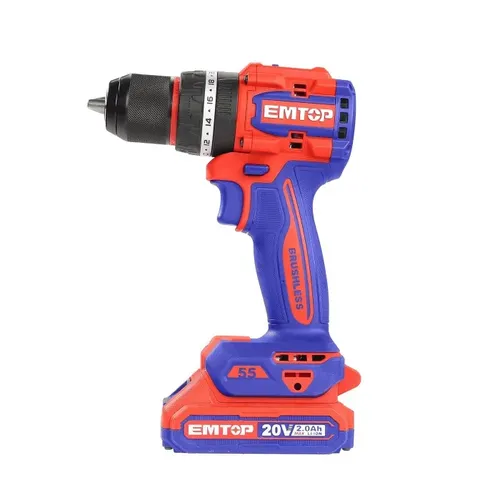 Emtop Aku vrtací šroubovák s příklepem 20V 66Nm solo
