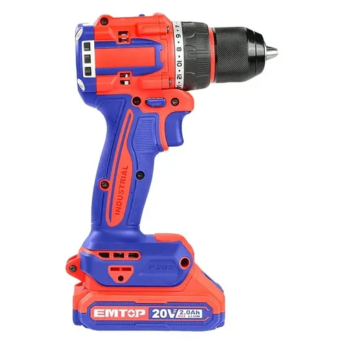Emtop Aku vrtací šroubovák s příklepem 20V 66Nm solo