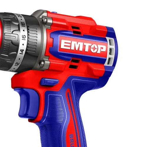 Emtop Aku vrtací šroubovák s příklepem 20V 96Nm solo