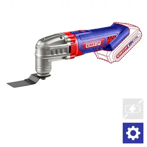 Emtop Aku multifunkční oscilační bruska 20V solo
