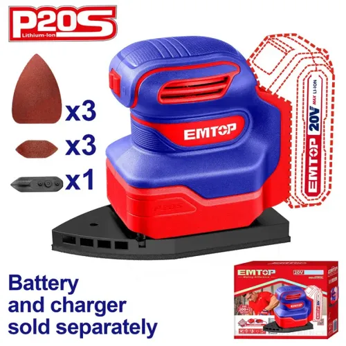 Emtop Aku vibrační delta bruska 20V solo