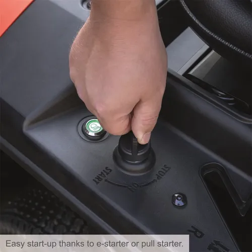 Scheppach MR 230-61 travní rider 61 cm s zadním a bočním výhozem a mechanickou převodovkou