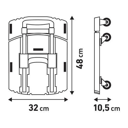 Vozík skládací, nosnost až 200kg/6koleček EXTOL PREMIUM 8856009