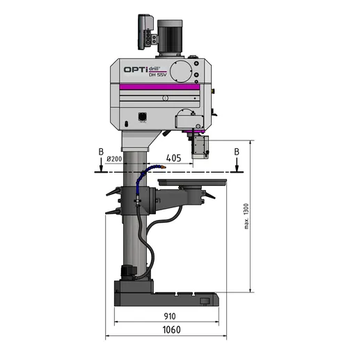 Sloupová převodová vrtačka OPTIdrill DH 55 G 3034265 Optimum