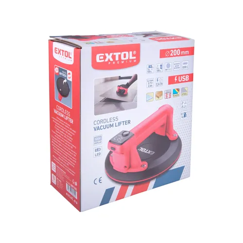 Zrušeno! nahrazeno výrobkem 4780872 přísavka aku s automatickým udržováním podtlaku, usb nabíjení EXTOL PREMIUM 8891502