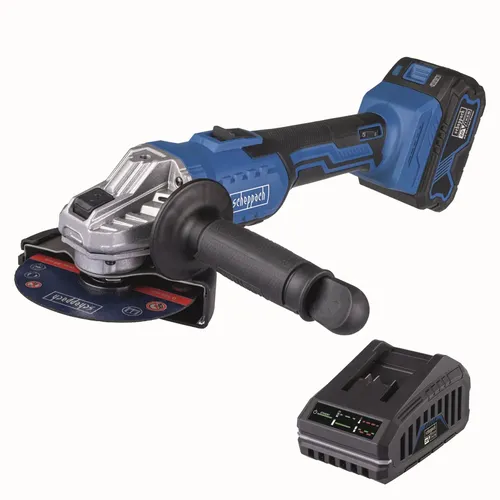 Scheppach C-AG125-X-SET L 20 V IXES aku úhlová bruska + 4Ah baterie + nabíječka 2,4 A
