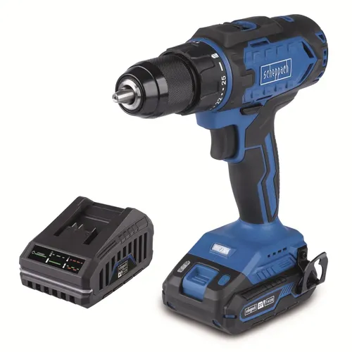 Scheppach C-DD45-X-SET S 20 V IXES aku vrtací šroubovák + 2Ah baterie + nabíječka 2,4 A