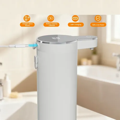 Bezdotykový dávkovač mýdla nerezový bílý Glox GST01W