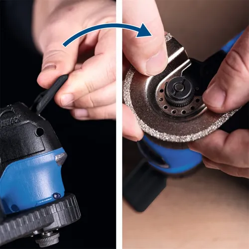 Scheppach C-MT40-X-SET S 20 V IXES aku multifunkční nástroj + 2Ah baterie + nabíječka 2,4 A