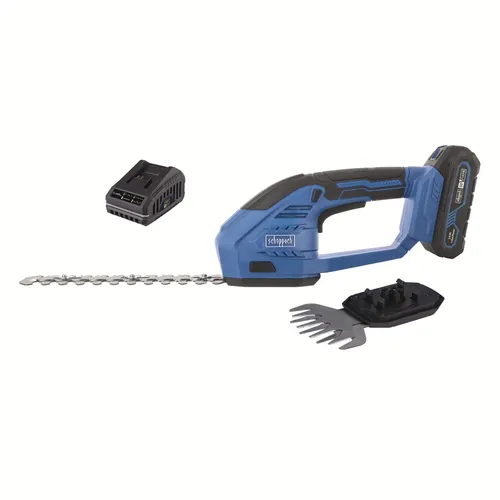 Scheppach C-HTGS200-X-SET S 20 V IXES aku nůžky na trávu a keře + 2Ah baterie + nabíječka 2,4 A