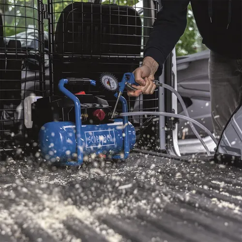 Scheppach C-ACT160/6-X-SET S2 2x20 V IXES aku bezolejový kompresor 6 l + 2x 2Ah baterie + duální nabíječka 2,4 A