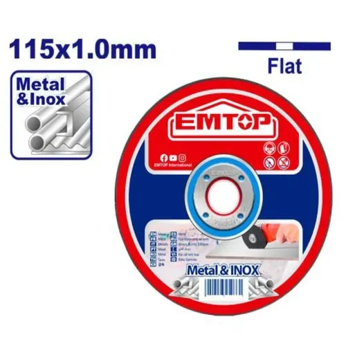Emtop Kotouč řezný na ocel a nerez 115x1,0x22,2