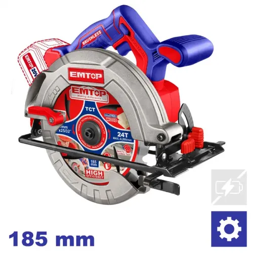Emtop Aku okružní pila 20V 185mm solo