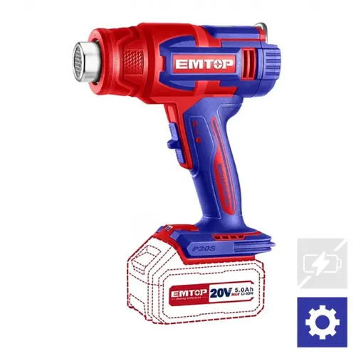 Emtop Aku horkovzdušná pistole s regulací 20V 30-550°C solo