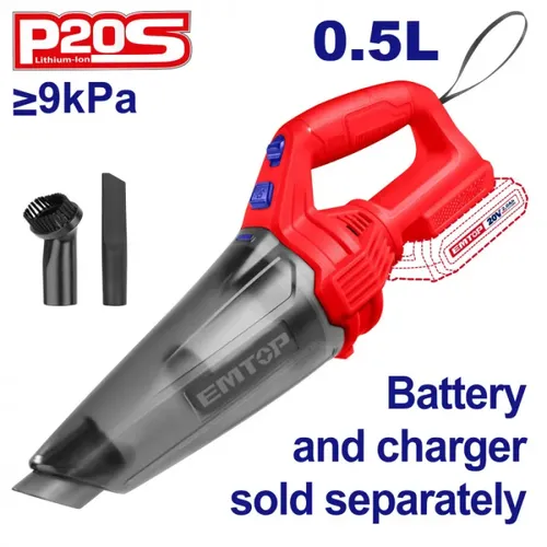 Emtop Aku přenosný vysavač 20V 0,5l solo