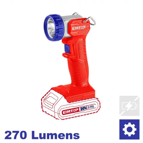 Emtop Aku pracovní LED svítilna 20V 5W solo