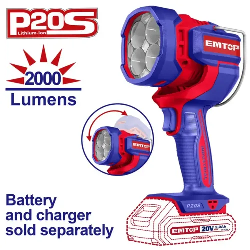 Emtop Aku pracovní LED svítilna 20V 22,5W solo