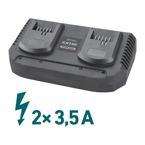 Bruska úhlová aku share20v, 150/180mm, brushless, 2x4ah EXTOL INDUSTRIAL 8791846