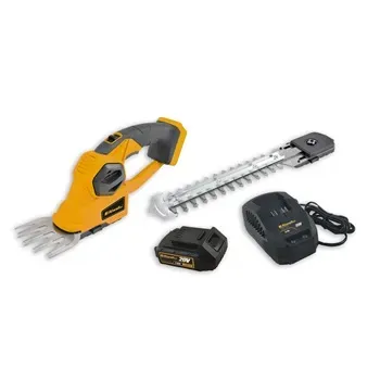 Riwall PRO RASH 2020 SET aku nůžky 20 V na trávu a keře + 2 Ah baterie + nabíječka