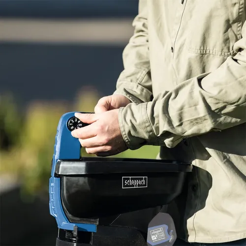 Scheppach C-GSP800-X-SET S 20 V IXES aku rozmetadlo + 2Ah baterie + nabíječka 2,4 A