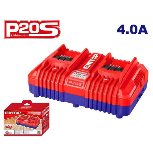 Emtop Duální nabíječka 20V 4.0A