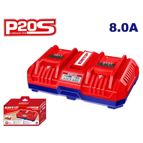 Emtop Duální nabíječka 20V 8.0A