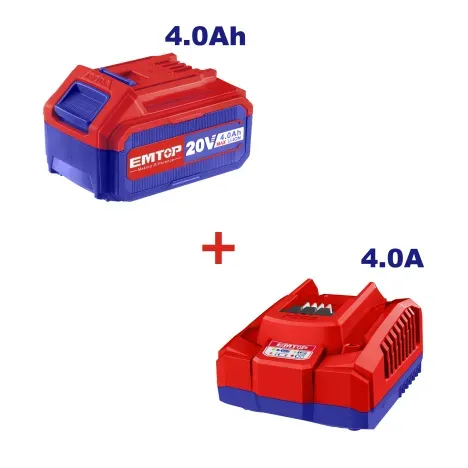 Emtop SET - nabíječka 20V 4.0A + akumulátor 20V 4.0Ah