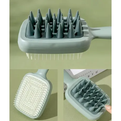 Masážní kartáč na hlavu zelený Glox MKG